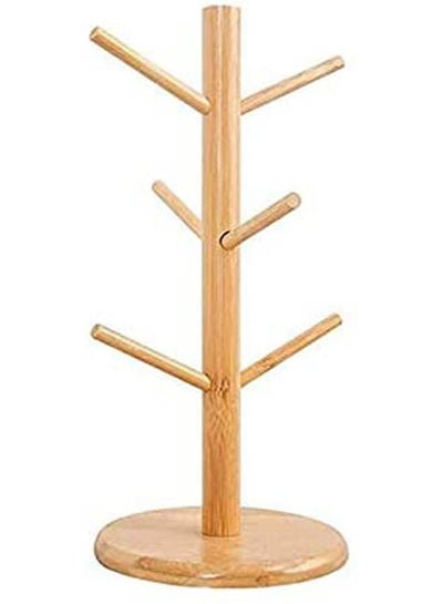 Buy Bamboo Mug Rack Tree Coffee Tea Cup Organizer Multicolour in Egypt