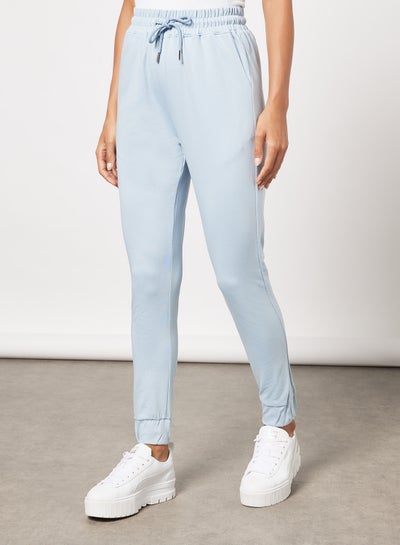 Buy Tie Waist Jogger Blue in UAE