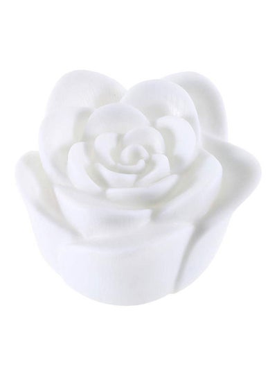 Buy Flameless Rose Flower LED Night Light White in Saudi Arabia