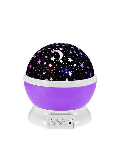 Buy Rotary Flashing Star Moon Projector Night Light in Saudi Arabia