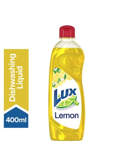 Buy Dishwash Liquid For Sparkling Clean Dishes Lemon Tough On Grease And Mild On Hands Lemon 400.0ml in UAE