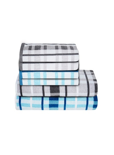 Buy 6-Piece Set 2 Bath and 4 Hand Towel Set 75x150cm Multicolour 40x60cm in Saudi Arabia