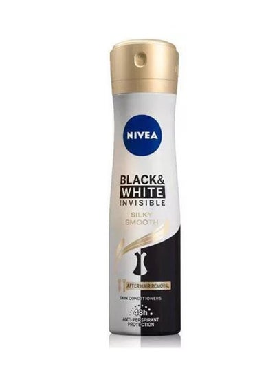 Buy Black And White Invisible Silky Smooth Anti-Perspirant Spray 150ml in Egypt