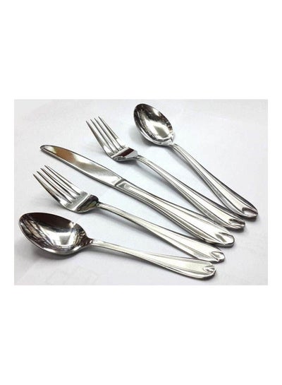 Buy 30Pcs Stainless Steel Cutlery Set Silver in Egypt