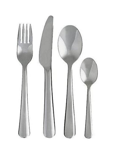 اشتري 24-Piece Cutlery Set Stainless Steel Silver في مصر