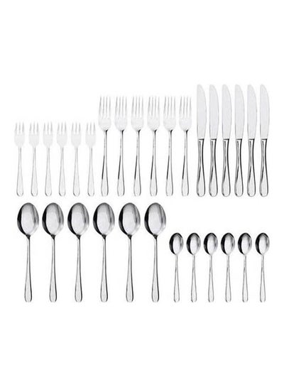 Buy 30Pcs Stainless Steel Cutlery Set Silver in Egypt