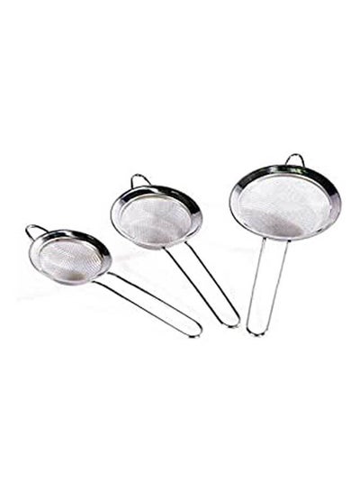 اشتري Piece Stainless Steel Strainer Set 3 Silver في مصر