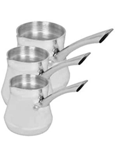 Buy Set Of 3 Pcs Coffe Pot Silver in Egypt