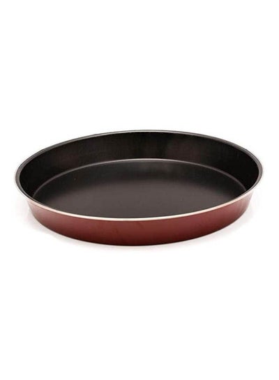 Buy Non Stick Round Plate Small Red 28x5.5cm in Egypt