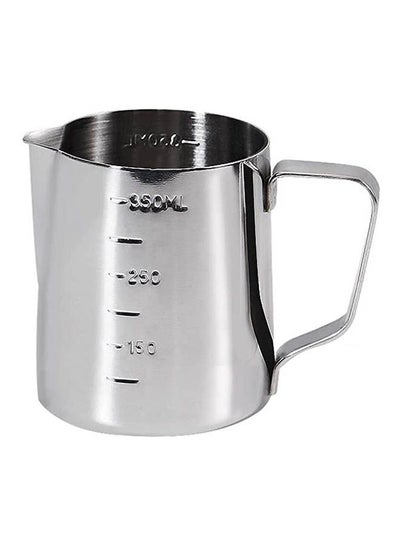 اشتري Coffee Milk Frothing Pitcher Cup With Scale Coffee Cup Silver 350ml في مصر