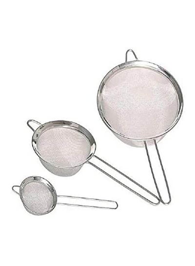 Buy Food Strainer Set Of 3 Silver in Egypt