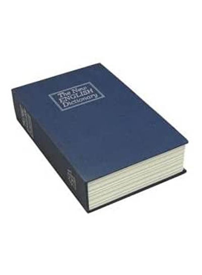 اشتري Large Dictionary Book Diversion Metal Safe With Key Lock Dark Blue 18x12سم في مصر