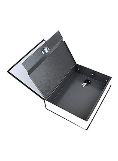 اشتري Large Dictionary Book Diversion Metal Safe With Key Lock Black 26.5x20cm في مصر