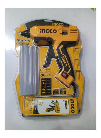 اشتري Gg308 Professional Aaldo Glue Gun 220W Electric Yellow/Multicolour في مصر