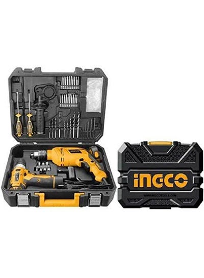 Buy Electric Drill And Drill Kit 107 Pieces Multicolour in Egypt