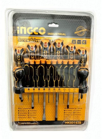 Buy Screwdriver Set 18 Pcs With Holder Orange in Egypt