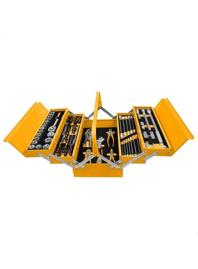 اشتري Iron Tool Box Set 59 Pieces Orange في مصر