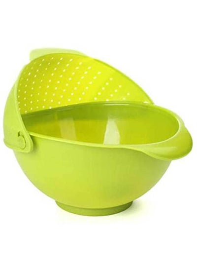 Buy Multifunction Colander Wash Rice Vegetable Drain Basket Green in Egypt