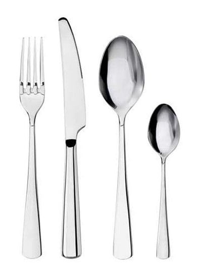 Buy 24-Piece Cutlery Set Stainless Steel Silver in Egypt