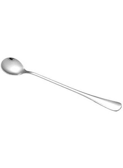 Buy Stainless Steel Iced Tea Spoon Durable Long Handle Teaspoon Coffee Spoon Silver 7.6inch in Egypt