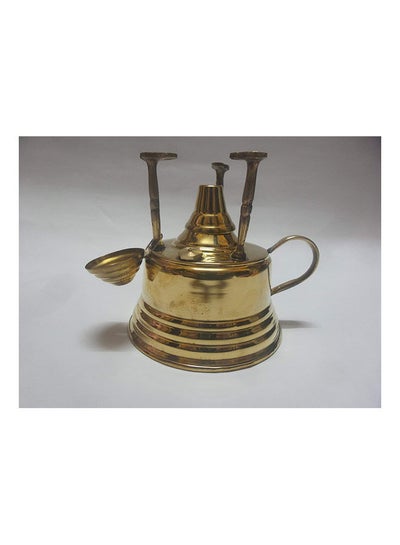 Buy Handmade Brass Turkish Coffee Maker Alcohol Burner Gold in Egypt