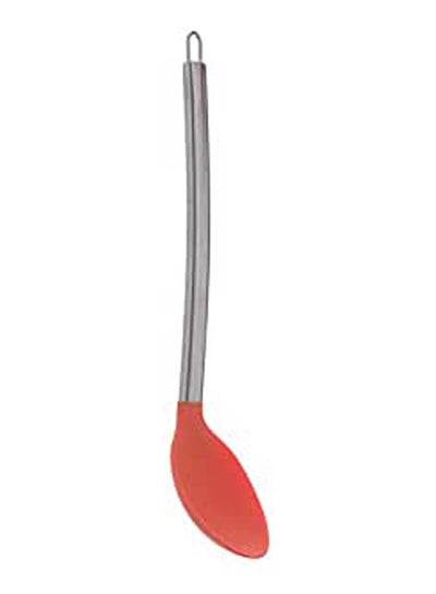 اشتري Silicone Cooking Spoon With Stainless Steel Handle Red في مصر