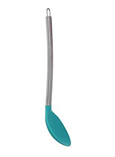 Buy Silicone Cooking Spoon With Stainless Steel Handle Turquoise Blue in Egypt