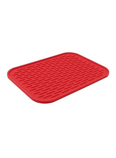 اشتري Silicone Kitchen Trivet Pot Pan Straightener Holder Mat Heat Non Slip Resistant Red في مصر