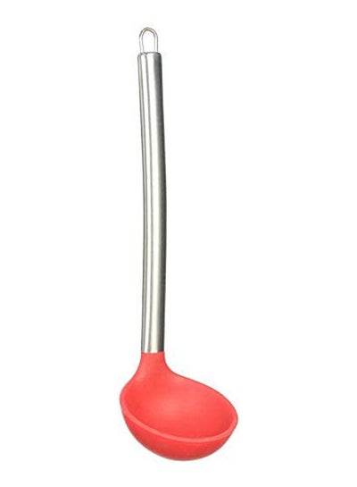 اشتري Silicone Ladle With Stainless Steel Handle Red في مصر