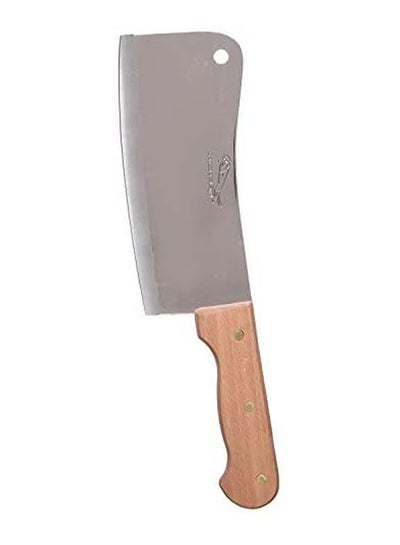 Buy Stainless Cleaver With Wooden Handle Silver 8inch in Egypt