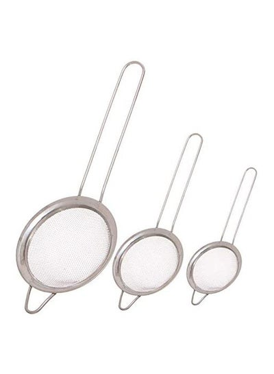 Buy Stainless Steel Colander 3 Pieces Silver in Egypt