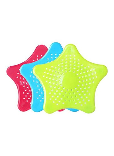 Buy Star Floor Drain Sink Strainer Sewer Filter For Bathroom Kitchen Hair Stopper Cover Set Of 3 Multicolour in Saudi Arabia