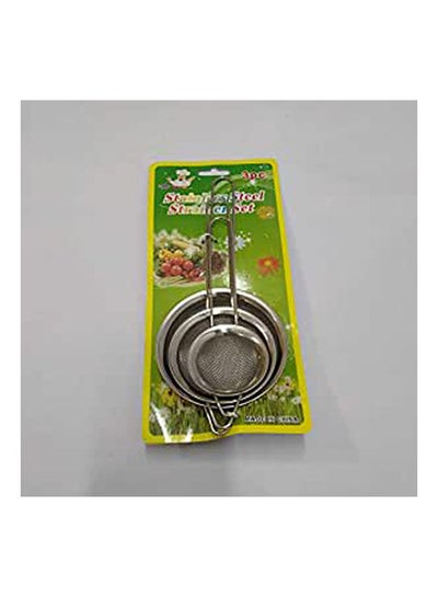 Buy Strainer Set 3 Pcs Silver in Egypt