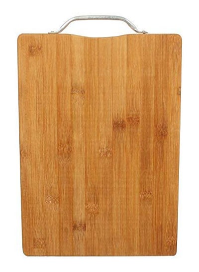 Buy Wooden Cutting Board With Stainless Steel Handle Beige in Egypt