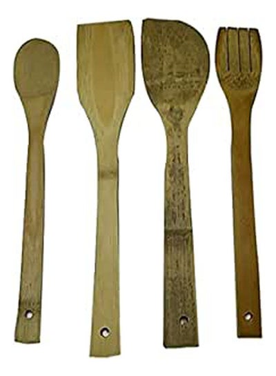 اشتري Wooden Spoons 4 Pieces Beige في مصر