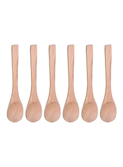 اشتري Wooden Spoons Set 6 Pieces Beige في مصر