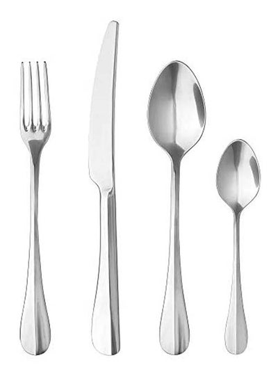 Buy 24 Piece Cutlery Set Stainless Steel Silver in Egypt