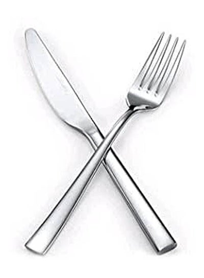 Buy Knife And Fork Sets Stainless Steel Set Silver in Egypt