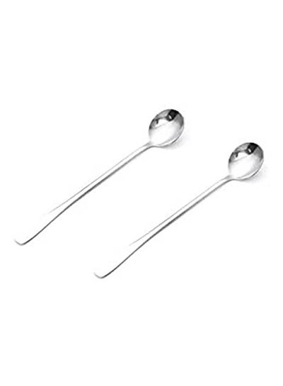 اشتري Long Handle Stainless Steel Spoon Silver في مصر