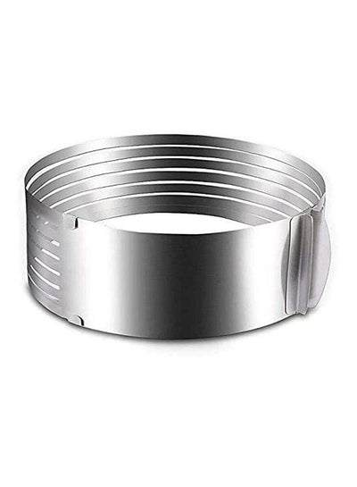 Buy Diy Round Stainless Steel Mousse Mould Layer Cake Slicer Stainless Steel Cake Ring Cutter Mousse Mold Slicing Cake Silver in Egypt