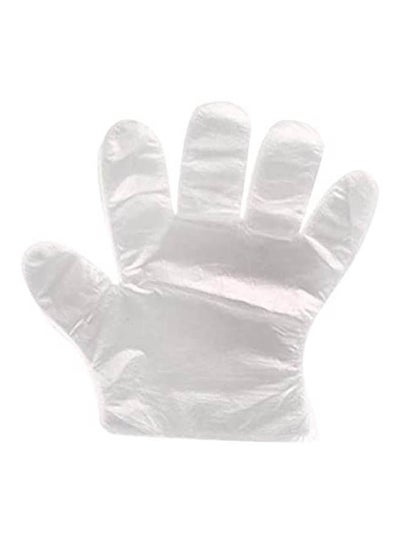 Buy Disposable Plastic Gloves Clear 20.5x15cm in Egypt