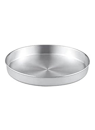 Buy Rounded Desserts Tray Silver 28cm in Egypt