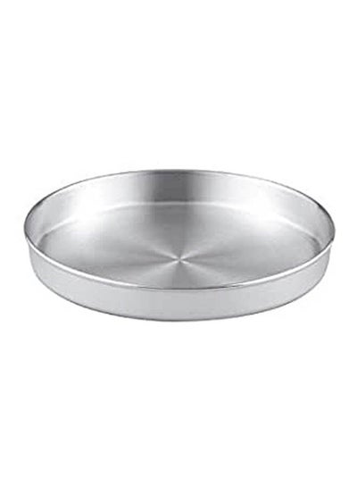 Buy Rounded Desserts Tray Silver 34cm in Egypt