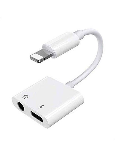 Buy Ben Series Lightning Audio And Charging Cable White in Saudi Arabia
