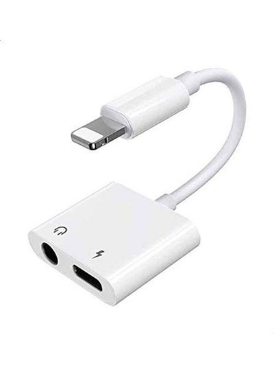 Buy Ben Series Lightning Audio And Charging Cable White in Egypt