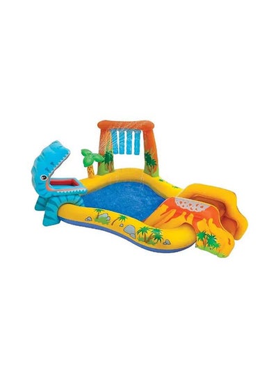 Buy Unique Design Dinosaur Water Slide Play Center Inflatable Swimming Pool 249x191x109cm in Saudi Arabia