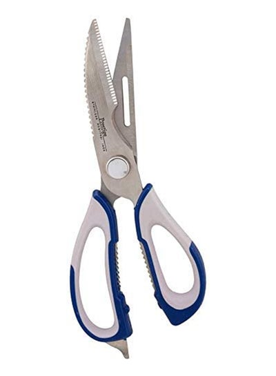 Buy Multipurpose Scissor Silver/White/Blue 8.6x28x1.8cm in UAE