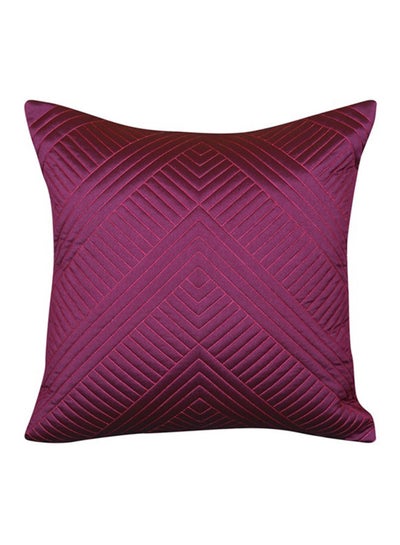 Buy Square Shaped Decorative Cushion Cover Purple 40X40cm in UAE