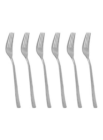 اشتري 6 Piece Candy Forks Set Silver في مصر