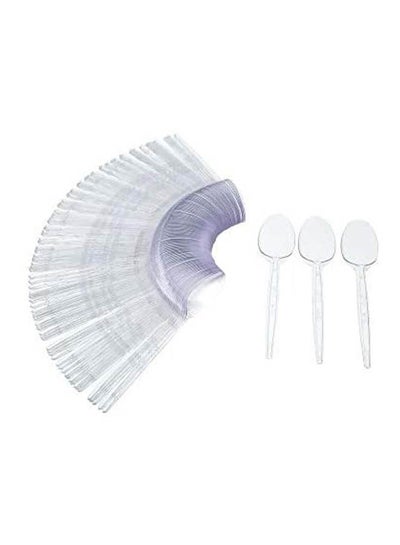 Large Plastic Spoons 100 Pieces Clear price in Egypt, Noon Egypt